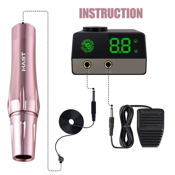 Planet Gates Mast Permanen Makeup KIt Rotary Compatible All Standard Cartridges Eyebrow Lips Tattoo Machine Gun Quiet