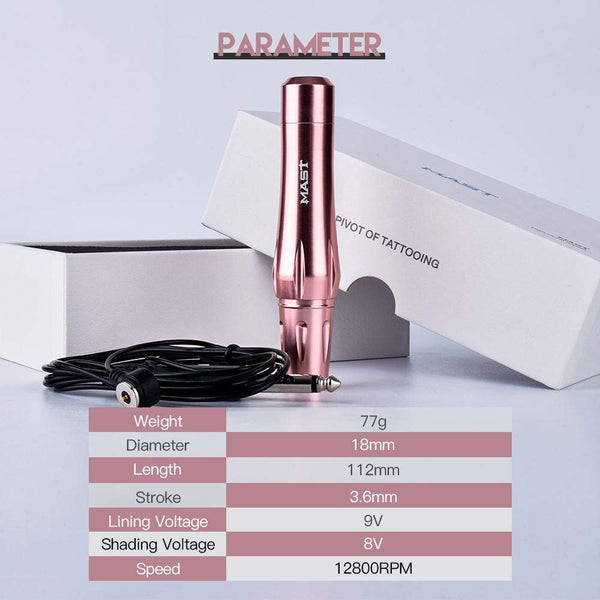 Planet Gates Mast Permanen Makeup KIt Rotary Compatible All Standard Cartridges Eyebrow Lips Tattoo Machine Gun Quiet