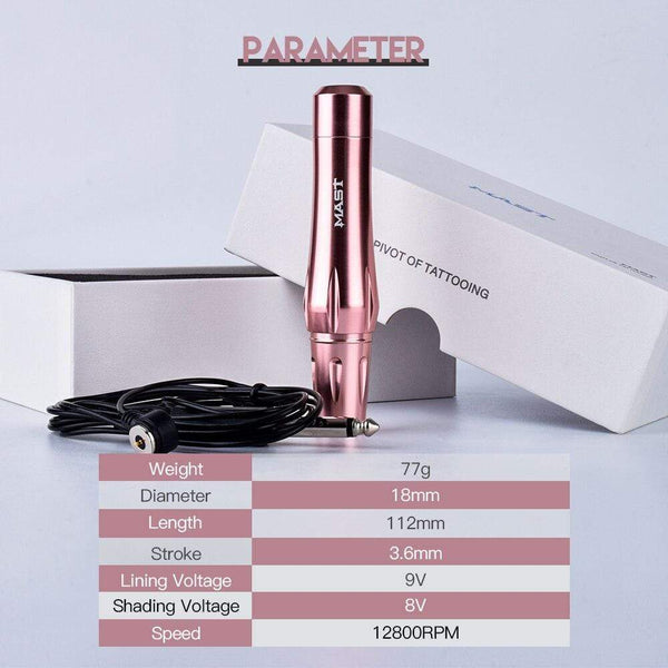 Planet Gates Mast Permanen Makeup KIt Rotary Compatible All Standard Cartridges Eyebrow Lips Tattoo Machine Gun Quiet