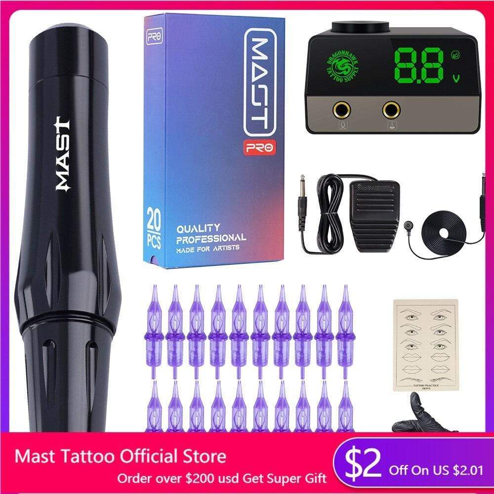 Planet Gates Mast Permanen Makeup KIt Rotary Compatible All Standard Cartridges Eyebrow Lips Tattoo Machine Gun Quiet