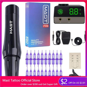 Planet Gates Mast Permanen Makeup KIt Rotary Compatible All Standard Cartridges Eyebrow Lips Tattoo Machine Gun Quiet