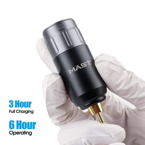 Planet Gates Mast Tour Pro Coreless Motor Permanent Tattoo Rotary Pen Wireless Machine Kit with Two Batteries Mast Pro Needles Cartridge Set