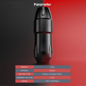 Planet Gates Mast Tour Pro WIth Wireless Battery Set Tattoo Rotary Machine Wireless Tattoo Pen Machine Accessories for Tattoo