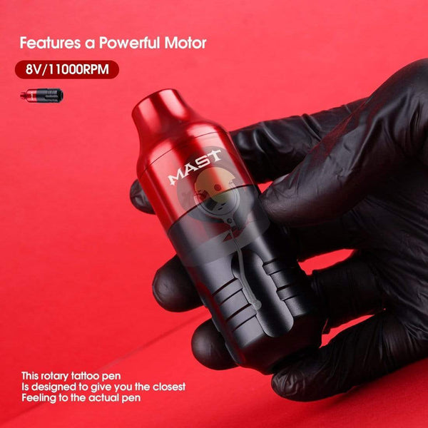 Planet Gates Mast Tour RCA Cord Rotary Pmu Permanent Makeup Pen Tattoo Machine Kit with Wireless Battery Power Pro Cartridge Needles Set