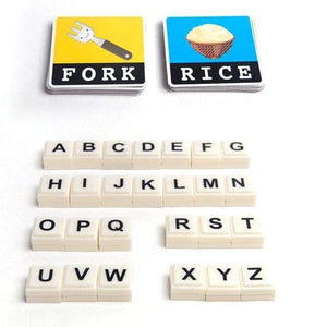 Planet Gates Matching Letter Game Spelling Reading English Alphabet Wooden Letters Card Match Game Children Pre-school Learning Language Toys