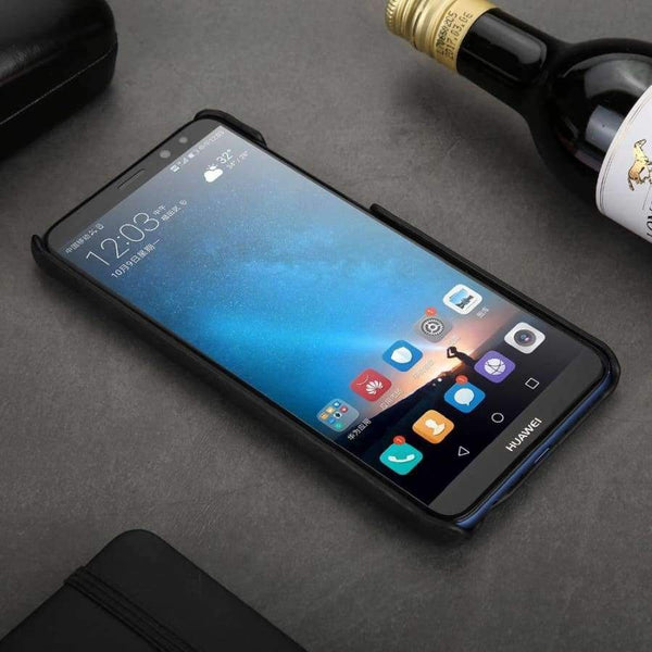 Planet Gates mate10lite black / Genuine Leather Leather back cover For Huawei mate 10 lite nova 2i honor 9i case phone cases and covers shell