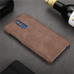 Planet Gates mate10lite coffee / Genuine Leather Leather back cover For Huawei mate 10 lite nova 2i honor 9i case phone cases and covers shell