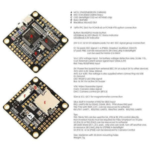 Planet Gates Matek F405-STD BetaFlight STM32F405 Flight Controller Built-in OSD Inverter for RC Multirotor FPV Racing Drone Spare Parts
