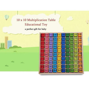 Planet Gates Math Learning Montessori Ulysse Multiplication Board Toys Table Educational Toy 10 X 10 Natural Wood Material Figure Blocks