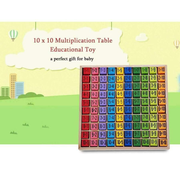 Planet Gates Math Learning Montessori Ulysse Multiplication Board Toys Table Educational Toy 10 X 10 Natural Wood Material Figure Blocks
