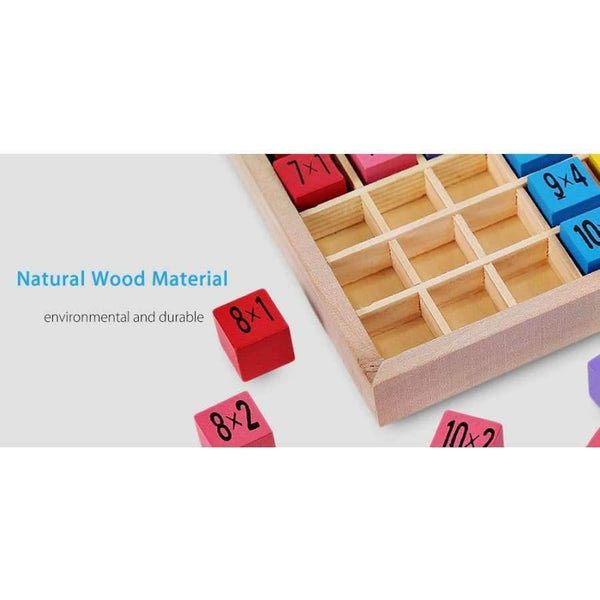 Planet Gates Math Learning Montessori Ulysse Multiplication Board Toys Table Educational Toy 10 X 10 Natural Wood Material Figure Blocks