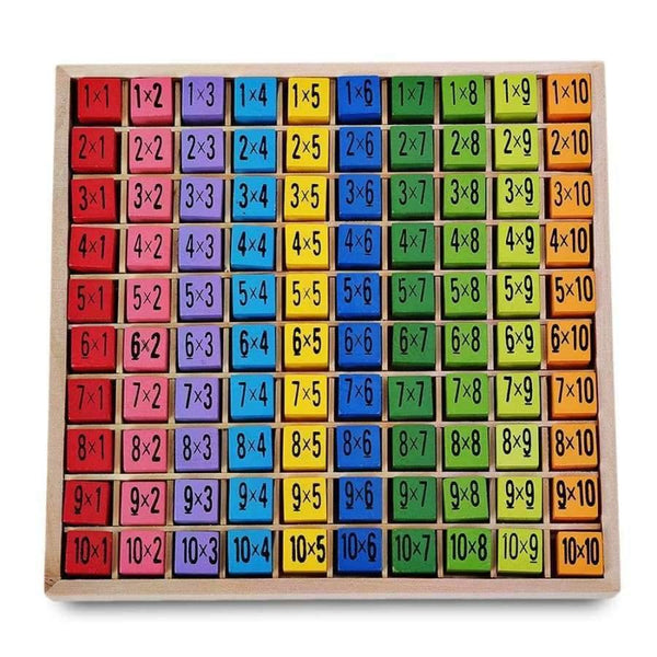Planet Gates Math Learning Montessori Ulysse Multiplication Board Toys Table Educational Toy 10 X 10 Natural Wood Material Figure Blocks