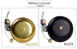 Planet Gates Matt Black Vintage Mini Bicycle Bell Ultralight Copper Safety Sound Cycling Bell Handlebar Horn Aluminum Alloy MTB Bike Bells