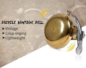 Planet Gates Matt Black Vintage Mini Bicycle Bell Ultralight Copper Safety Sound Cycling Bell Handlebar Horn Aluminum Alloy MTB Bike Bells