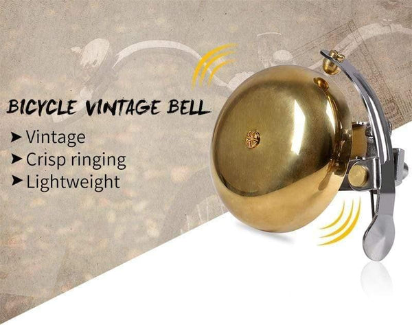 Planet Gates Matt Black Vintage Mini Bicycle Bell Ultralight Copper Safety Sound Cycling Bell Handlebar Horn Aluminum Alloy MTB Bike Bells