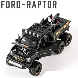 Planet Gates Matte black 1/28 Ford Raptor F150 Alloy Car Modified Off-Road Vehicle Model Diecast & Toy Vehicles Metal Car Model Collection Kids Toys Gift