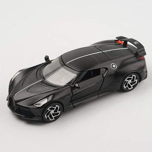 Planet Gates Matte Black 1:32 Bugatti Lavoiturenoire Alloy Sports Car Model Diecasts & Toy Vehicles Metal Car Model Simulation Sound Light Childrens Gift