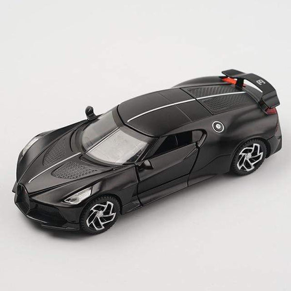 Planet Gates Matte Black 1:32 Bugatti Lavoiturenoire Alloy Sports Car Model Diecasts & Toy Vehicles Metal Car Model Simulation Sound Light Childrens Gift