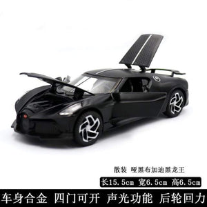 Planet Gates Matte black 1:32 Simulation Bugatti Black Dragon Sports Car Model Alloy Car Model Metal Toy Car Boy Gift Car Decoration Jewelry Collection