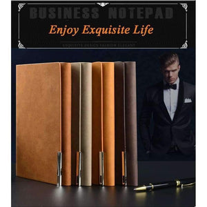 Planet Gates Matte Coffee Paperboat Vintage leather a5 loose leaf notebook logo custom stationery commercial rings notepad spiral travelers writing pads