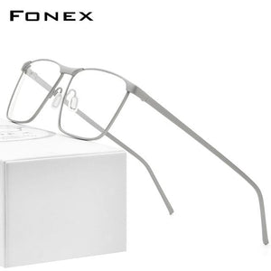 Planet Gates Matte Silver Pure Titanium Glasses Frame Men 2020 Prescription Eye Glasses for Men Square Eyeglasses Myopia Optical Frame Eyewear 8526