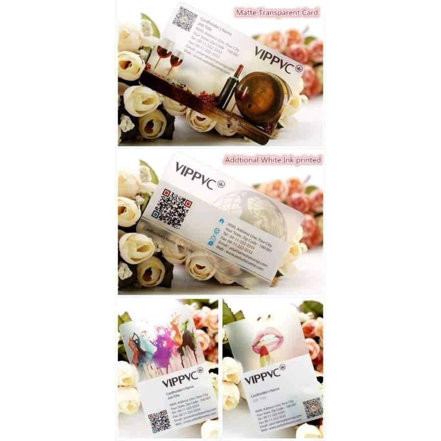 Planet Gates Matte Transparent Metal business card - matte faces transparent card thin 0.36mm