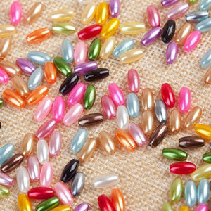 Planet Gates max color / 3X6mm-200pcs 200pcs 3x6/4x8/6x12mm Oval Pearl Beads Imitation ABS Beads For Jewelry Making Arts Crafts Apparel Sewing Garment Beads DIY