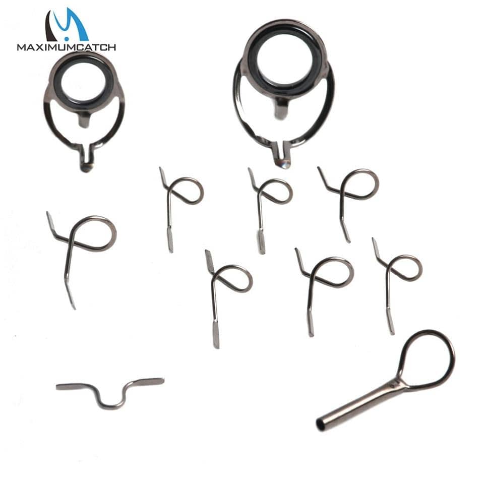 Planet Gates Maximumcatch 9ft 4wt to 10wt 11Pcs  Fly Rod Guides Set Titanium/Chrome Tip Hook Fly Fishing Accessory