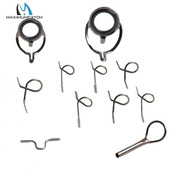 Planet Gates Maximumcatch 9ft 4wt to 10wt 11Pcs  Fly Rod Guides Set Titanium/Chrome Tip Hook Fly Fishing Accessory