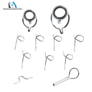 Planet Gates Maximumcatch 9ft 4wt to 10wt 11Pcs  Fly Rod Guides Set Titanium/Chrome Tip Hook Fly Fishing Accessory