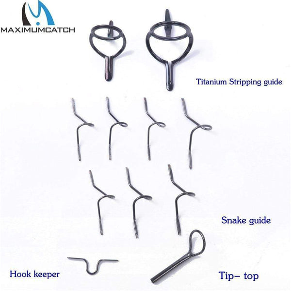Planet Gates Maximumcatch 9ft 4wt to 10wt 11Pcs  Fly Rod Guides Set Titanium/Chrome Tip Hook Fly Fishing Accessory