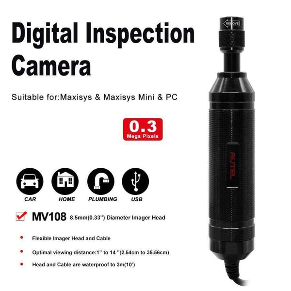 Planet Gates MaxiVideo MV108 8.5mm Digital Inspection Camera for MaxiSys Tablet Kit MV108 8.5mm Digital Inspection Camera