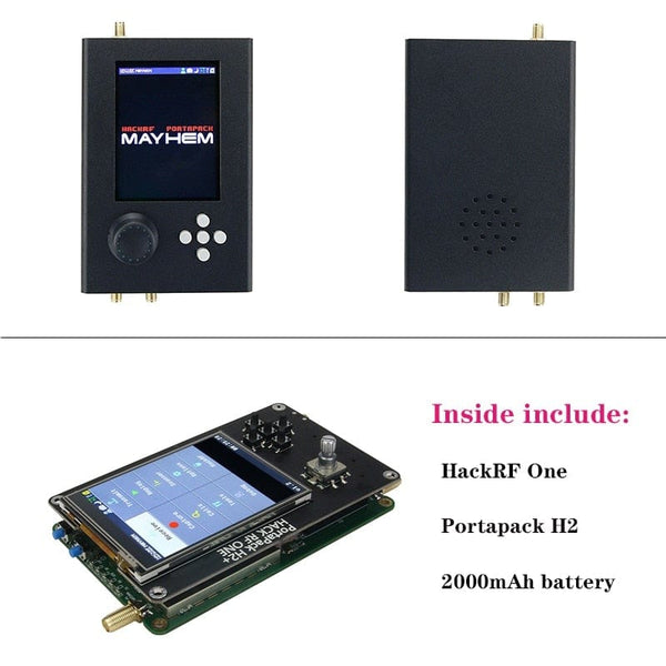 Planet Gates Mayhem Portapack H2 Hackrf One SDR Software Defined Radio 1MHz-6GHz Optional Metal Case Antennas kits DIY Fast Assemble