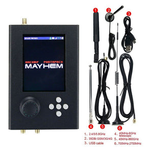 Planet Gates Mayhem Portapack H2 Hackrf One SDR Software Defined Radio 1MHz-6GHz Optional Metal Case Antennas kits DIY Fast Assemble