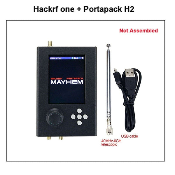 Planet Gates Mayhem Portapack H2 Hackrf One SDR Software Defined Radio 1MHz-6GHz Optional Metal Case Antennas kits DIY Fast Assemble