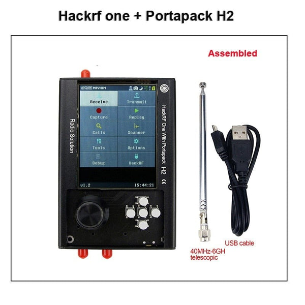 Planet Gates Mayhem Portapack H2 Hackrf One SDR Software Defined Radio 1MHz-6GHz Optional Metal Case Antennas kits DIY Fast Assemble