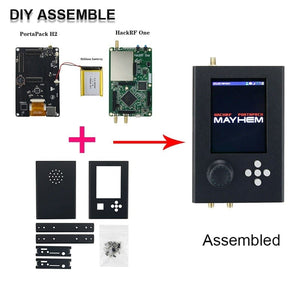 Planet Gates Mayhem Portapack H2 Hackrf One SDR Software Defined Radio 1MHz-6GHz Optional Metal Case Antennas kits DIY Fast Assemble