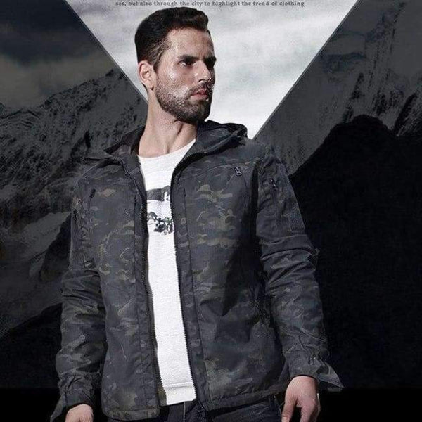 Planet Gates MCBK Multicam Camo Tactical Hunting Hoody Jacket CP Ripstop Field Hunting Jakcet CP for Outdoor Hunting Jacket with Hoody