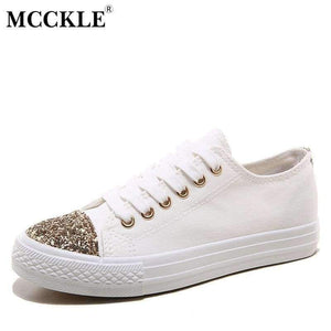 Planet Gates MCCKLE Retail Women Casual Vulcanize ShoeS Hot Sale 2017 Spring Female Fashion Lace-up Canvas Comfortable Flat Walking Footwear