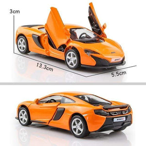 Planet Gates McLaren 650S Oeange Birthday Gift 1:36 Alloy Car Model Simulation Exquisite Diecasts Toy Vehicle RMZ city Maserati Aston Martin Doors Open Pull Back