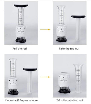 Planet Gates Meat Tenderizer Needle ABS+Stainless Steel Steak Meat Injector Marinade Flavor Syringe Kitchen Gadgets Meat Tools