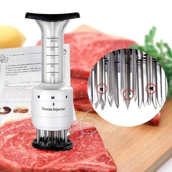 Planet Gates Meat Tenderizer Needle ABS+Stainless Steel Steak Meat Injector Marinade Flavor Syringe Kitchen Gadgets Meat Tools