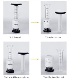 Planet Gates Meat Tenderizer Needle ABS+Stainless Steel Steak Meat Injector Marinade Flavor Syringe Kitchen Gadgets Meat Tools