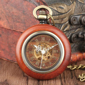Planet Gates Mechancial Pocket Watch Automatic Self-Wind Pocket Pendant Clock Luxury Watch for Men Women with 30cm Bronze Chain