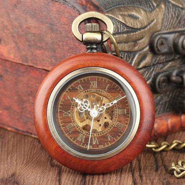 Planet Gates Mechancial Pocket Watch Automatic Self-Wind Pocket Pendant Clock Luxury Watch for Men Women with 30cm Bronze Chain