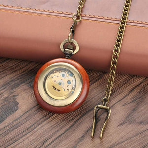 Planet Gates Mechancial Pocket Watch Automatic Self-Wind Pocket Pendant Clock Luxury Watch for Men Women with 30cm Bronze Chain