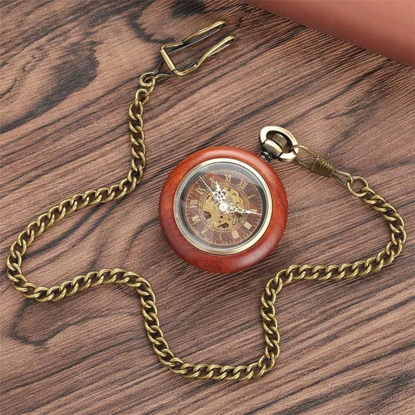 Planet Gates Mechancial Pocket Watch Automatic Self-Wind Pocket Pendant Clock Luxury Watch for Men Women with 30cm Bronze Chain