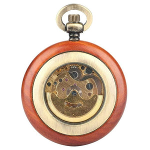 Planet Gates Mechancial Pocket Watch Automatic Self-Wind Pocket Pendant Clock Luxury Watch for Men Women with 30cm Bronze Chain