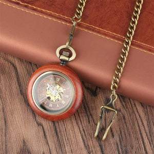 Planet Gates Mechancial Pocket Watch Automatic Self-Wind Pocket Pendant Clock Luxury Watch for Men Women with 30cm Bronze Chain
