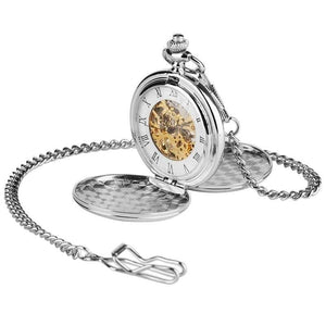 Planet Gates Mechanical Pocket Watch for Women Men Steampunk Chain Watches Gift Clock Top Brand Luxury reloj